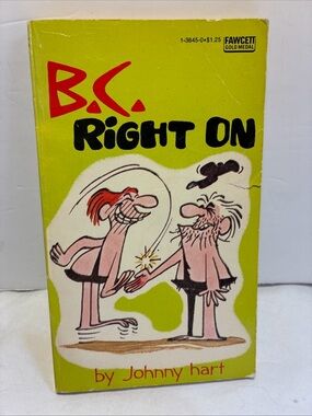 Vintage Humor Book B.C. Right On by Johnny Hart BIS